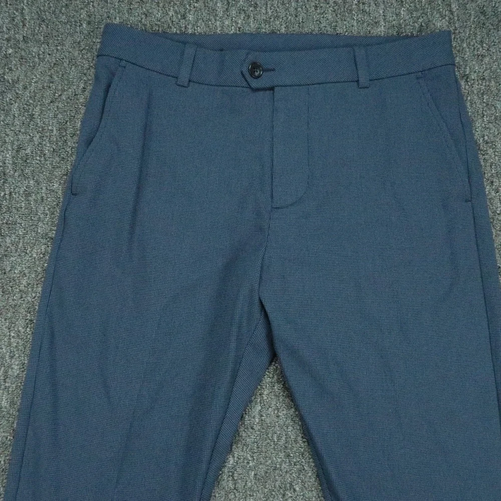 Mizzen+Main Pants Mens 32x32 Blue Straight Stretch Trouser Flat Front